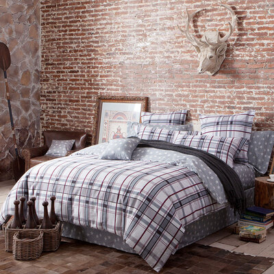 

Dohia cotton stripes bed set/bed kit (duvet cover/fitted sheet/pillowcase)