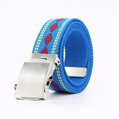 

Male&female youth Casual Rock&roll Metallic stripe Canvas belt