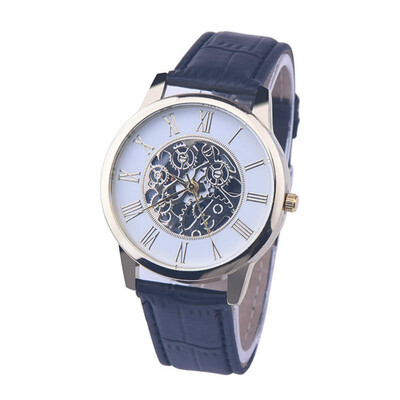 

fashion luxury mens business leather strap quartz wrist watches