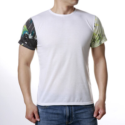 

Mens Round Neck Sport Shirt Short-Sleeved Printed T-shirts