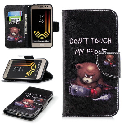 

BEFOSPEY Painting PU LeatherSoft TPU Card Slot Stand Wallet Case For Samsung Galaxy J2 Pro2018 J2201850"