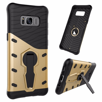 

Goowiiz Phone Case For Samsung Galaxy S8S8 Plus Luxury Armor TPUPC Silicone Hard Bracket Prevent falling