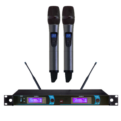 

joypool atw8310 2 channel Wireless Microphone Dual Handheld Mic Home Singing Stage KTV Microphones