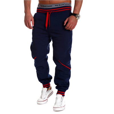 

Zogaa New Mens Pants Splice Sports Casual Contrast Color