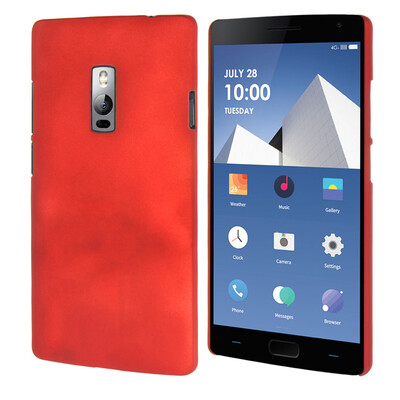 

MOONCASE 1+ OnePlus Two 2 ЧЕХОЛ ДЛЯ Hard Rubber Back Protective Red