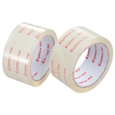 

COMIX 2 package 48mm 60y 546 meters high transparent sealing tape office stationery JT4806-2
