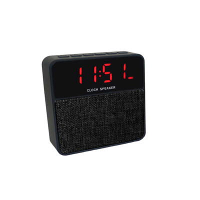 

Bluetooth Wireless Speaker Mini Alarm Clock Portable Phone Canvas Bluetooth Speaker TF Card FM Radio