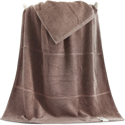 

Sanli long-staple cotton bath towel class A standard soft skin-friendly water can be cut cotton towel men&women with the same paragraph 70 × 140cm Dingzi brown