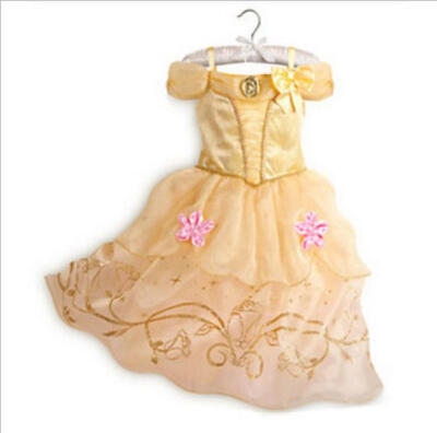 

Frozen Princess short sleeve princess dress Belle Princess even dress girl skirt