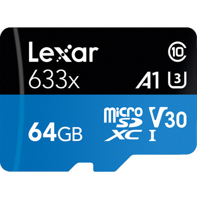 

Lexar UHS-I U3 V30 A1 64GB storage card