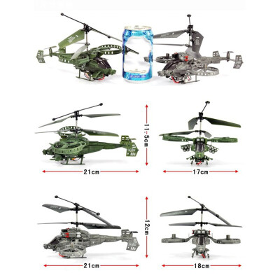 

Electric RC Helicopter with Aluminum Alloy Components 4CH Remote Control With LED Light RC Helicopter Original Green Gray