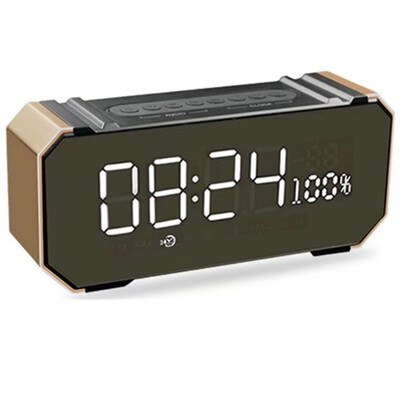 

TOPROAD Time Clock Bluetooth Speaker Portable LCD Display MP3 Speakers Wireless Stereo Subwoofer Soundbox Support Radio USB TF