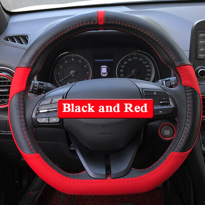 

PU Leather Car Steering-wheel Cover For Hyundai Kona Encino 2018 2019 Auto Steering Wheel Covers Anti-Slip Automotive Accessories