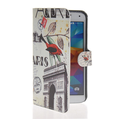 

MOONCASE Scenic Design Leather Side Flip Wallet Card Slot Pouch Stand Shell Back ЧЕХОЛ ДЛЯ Samsung Galaxy S5 I9600