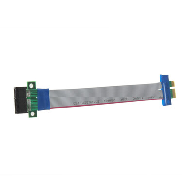 

PCI-E 1X Slot Riser Card Extender Extension Ribbon Flex Relocate Cable