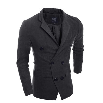 

Zogaa New Mens Wind Coat Slim Double-breasted Fashion