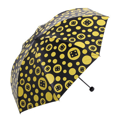 

【Jingdong Supermarket】 Paradise umbrella small box sunny umbrella folding tide wave wave Impression 8 wave point umbrella double layer black rubber sun umbrella anti-ultraviolet sun umbrella