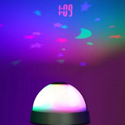 

Magic LED Color-Change Star Night Projection Projector Alarm Clock Table Clock