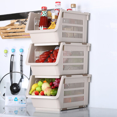 

Jingdong supermarket camellia oblique stacked storage basket storage box storage basket 2894 3 loaded