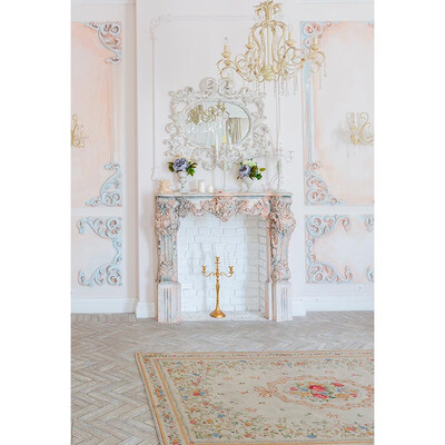 

Luxurious Hall Photo Background 57FT Vinyl Fabric Cloth Digital Printing Backdrop Curtain -3137