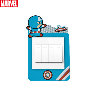 

Marvel American Captain Switch Sticker Cover Soft Glue Luminous Switch Sticker Creative Cartoon Switch Set Decorative Sticker Wall Sticker Socket Cover