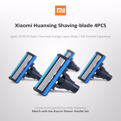 

4 PCS Xiaomi Huanxing Men Razor Replace Shaver Heads High-quality German 6-edges Shaving Handle Not included