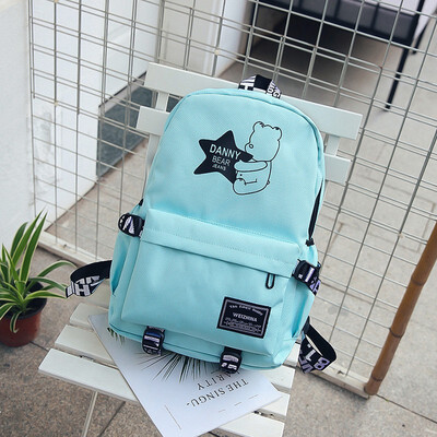 

New Printed Backpack Canvas Leisure Travel Ladies Backpack Low-priced Mens Fashion Student Bag cat