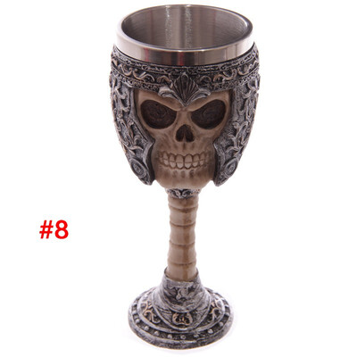 

Bar creative palm skull goblet full 3D knights stainless steel drinking cup mug pineapple cocktail cup