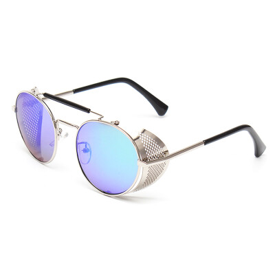 

FEIDU High Quality Round Sunglasses Women Brand Designer Retro Vintage Coating Mirror STEAMPUNK Sun Glasses For Women