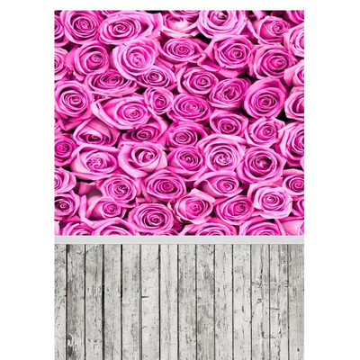 

Purple Flower Curtain Photo Backdrop 57FT Vinyl Fabric Cloth Digital Printing Photo Background s-969