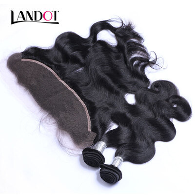 

8A Malaysian Virgin Hair Body Wave With Lace Frontal Closure 3 Bundles Malaysian Human Hair Weaves Closure 4 Pcs Lot Natural Black