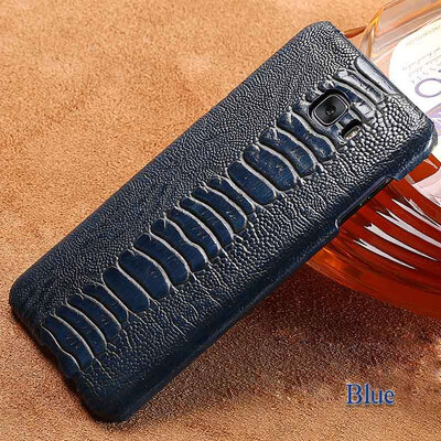 

Genuine Leather Phone Case For Samsung C9 Pro Case Ostrich Foot Texture Back Cover For S7 S8 Plus Case