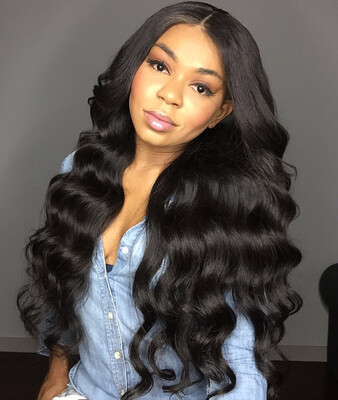 

150 Body Wave Lace Front Human Hair Wig Brazilian Virgin Hair with Baby Hair Natural Color