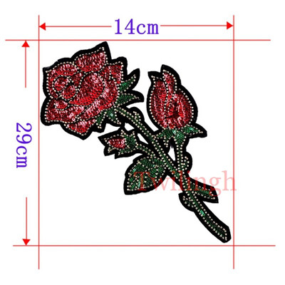 

twilingh Patches Sewing On Iron-On Accessories Flower Embroidered Sequined Patches For Women Dress Clothing