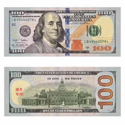 

500PCS Dollar Bill Souvenir Banknote Commemorative Banknotes Realistic Fake Play Money With U  Characteristics Real Looking Doubl