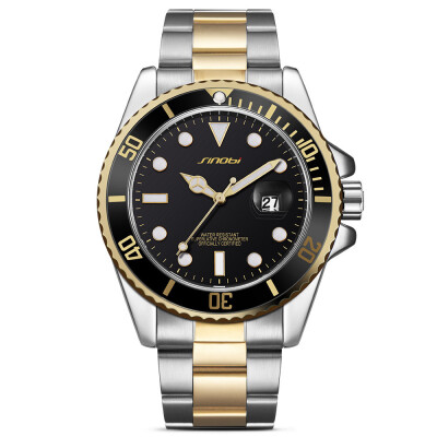 

Mens Watches Top Brand Luxury SINOBI Military Sport Quartz Watch Green Rotatable Bezel Mans Waterproof Stainless Steel Relogio