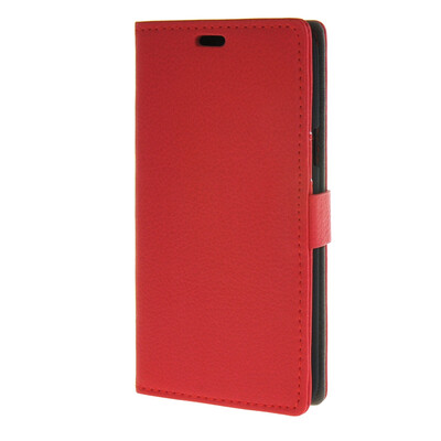 

MOONCASE Litch Skin Leather Card Slot Wallet Bracket Back чехол для Samsung Galaxy J7 Red