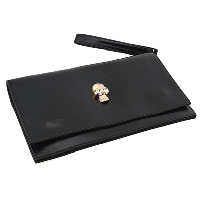 

Lady Handbag Skull Heads Envelope Single Shoulder Party Clutch Bag Fashion PU
