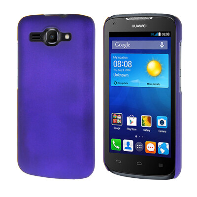 

MOONCASE Hard Rubberized Rubber Shell Back Protective Case Cover for Huawei Ascend Y520 Purple