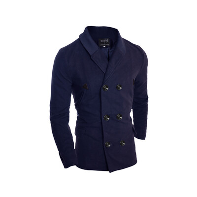 

Zogaa New Men Wind Coat Knitting Patchwork
