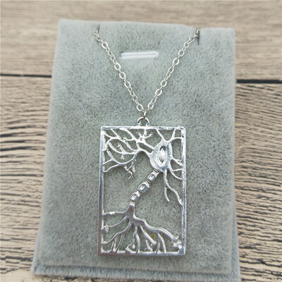 

New Trendy Neuron Necklace in Rectangle Multipolar Neuron Biology Gift Psychology Jewellery Science Jewellery