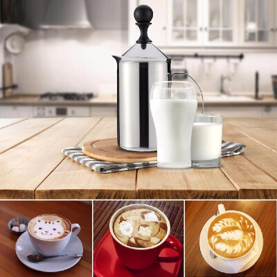 

Cappuccino Latte Tool DIY White Coffee Creamer Milk Frother Foamer Stainless Steel Double Mesh Kitchen Tool