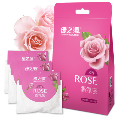 

Green Source Rose Fragrance Bag Wardrobe Aromatherapy Fragrance Indoor Essential Oil Sachet Bag Deodorant Sachet 10g3 bags