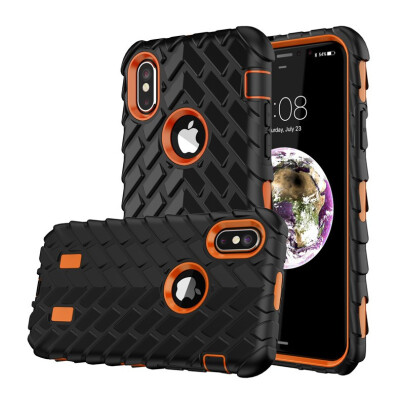 

Iphone X three-in-one tire pattern robot phone case Apple X all-inclusive silicone shatter-resistant cover