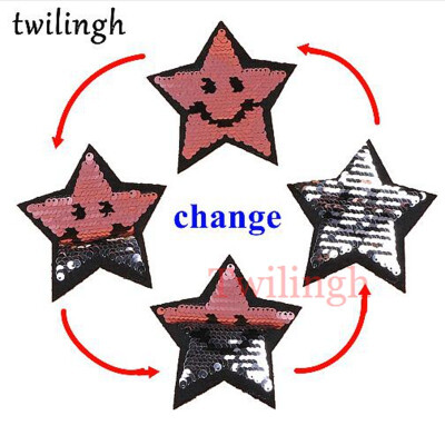 

twilingh 1pc Fruit Pineapple Reversible Change Color Sequins Patches DIY