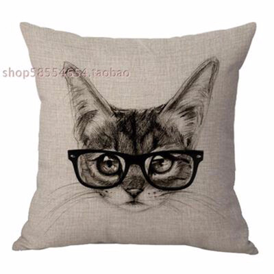 

Cntomlv New Cartoon Cat Cushion Covers Pillow Cover Printed Cat For Home Kids Room Decoration