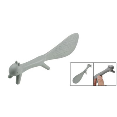 

UpperX Kitchen Gray Plastic Squirrel Shaped Non Stick Rice Paddle Spoon
