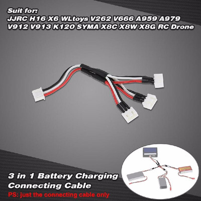 

Remote Control Toys 3 in 1 Battery Charging Connecting 74V 2S Cable for JJRC H16 X6 WLtoys V262 V666 A959 A979 V912 V913 K120 SYM