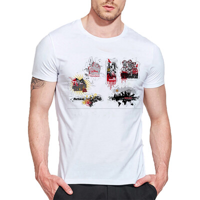 

Mens O Round Neck Casual Short Sleeves Fashion Cotton T-Shirts Kinds of Sporting Action Picture Digital Print