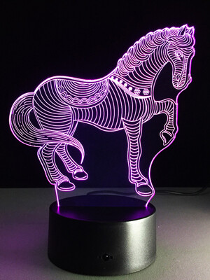 

AINA red blue&purple horse night light